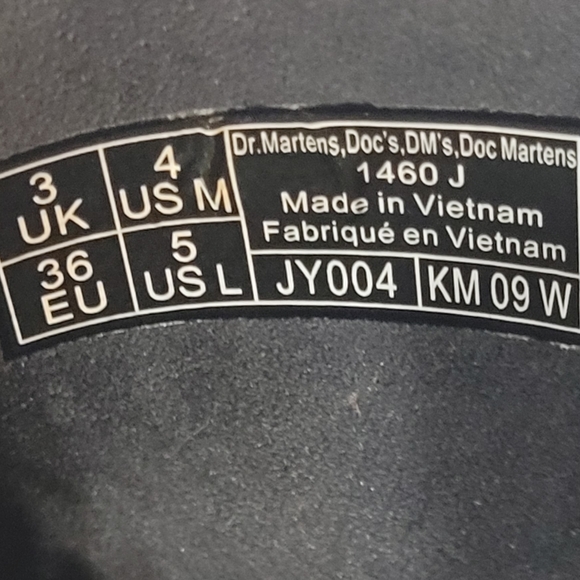 Doc Martens Glossy Black Lace Up Boots - Picture 10 of 11